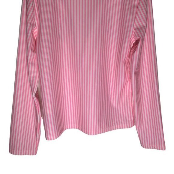 Gap Kids “SEA YA!” Rash Guard Girls Size M Pink Stripe Long Sleeve Swim - Picture 6 of 10